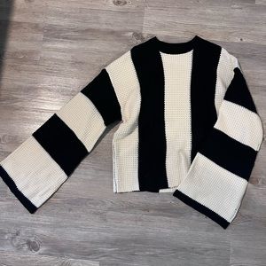 SOLD- Black and cream sweater